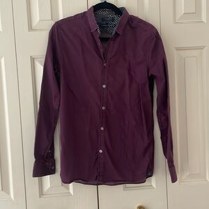 Maroon Ted Baker button up men’s shirt